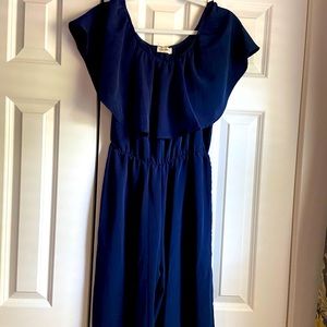 EE:some boutique Navy jumpsuit NWOT size Large
